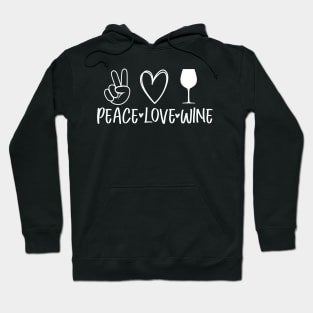 Peace love wine design Hoodie